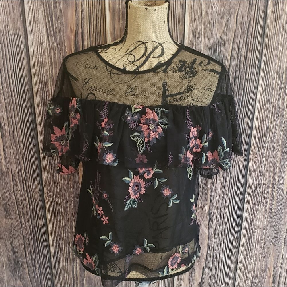 3 for $25 Embroidered Floral Top 
